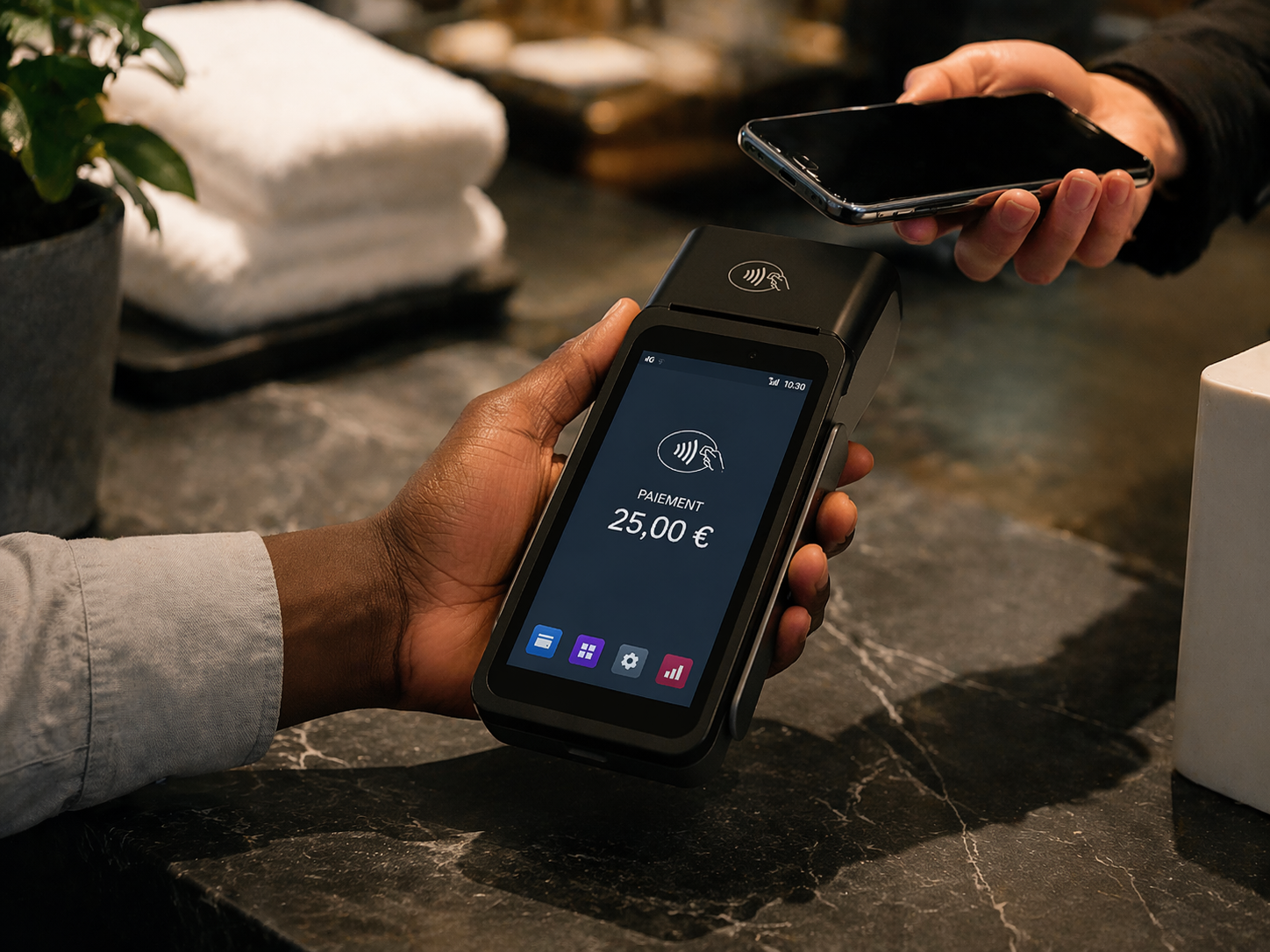 AlphaPay V660P Terminal Mobile Android Luxembourg Belgique